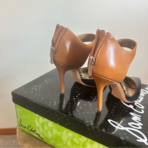 Sam Edelman DELLA, Black Camel with Gold Leather heel pumps Size 4 M - Picture 4 of 8